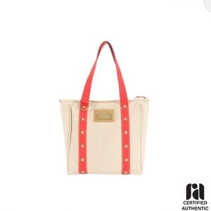 Limited Edition Antigua Cabas MM Canvas Tote with COA